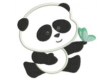 Stickdatei - Patti Panda Schmetterling